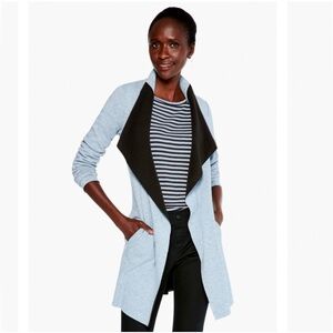 Nic & Zoe Lounge Around Jacket, Blue and Black, long sleeve, size L